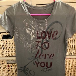 Armani Exchange Rhinestone Tee
